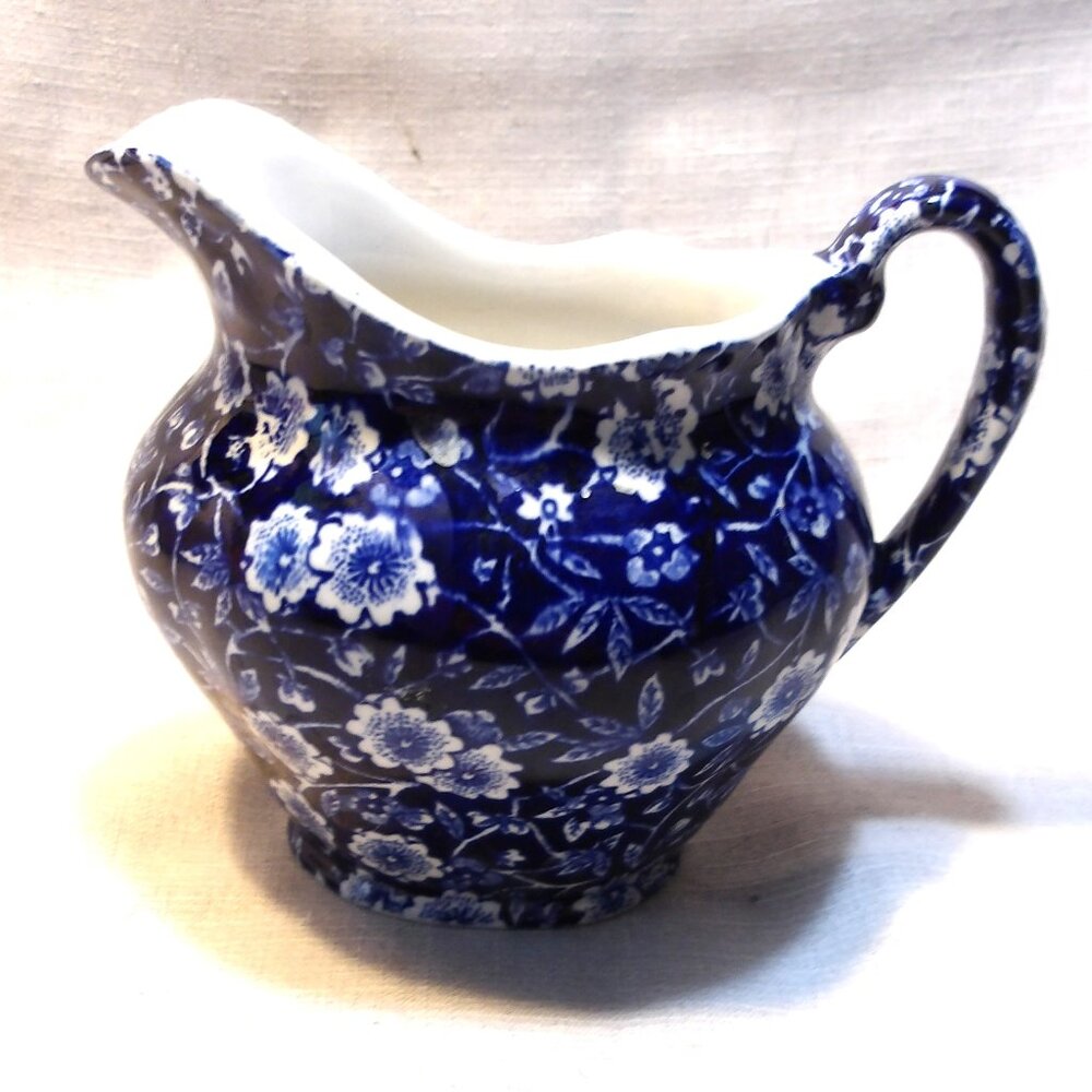 Vintage CALICO BURLEIGH  STAFFORDSHIRE England / SAUCE SERVER
